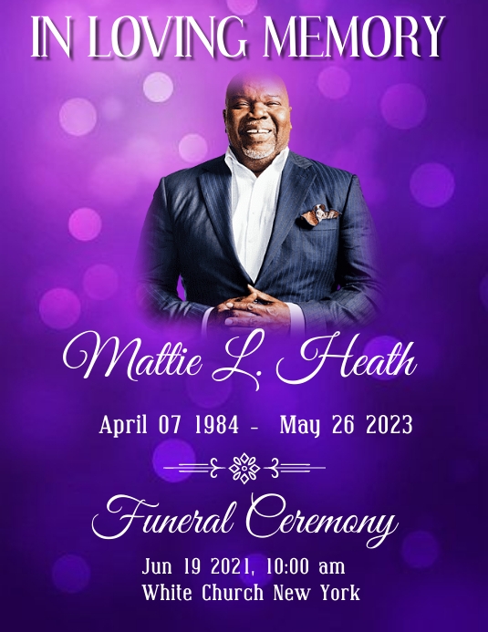 Funeral Announcement flyer,simple modern Template PosterMyWall